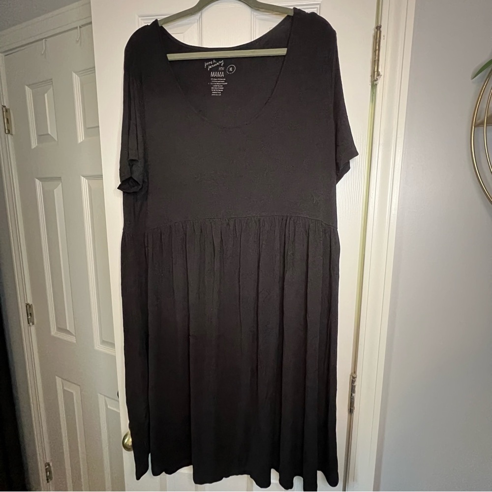 June and January Black Maternity Dress